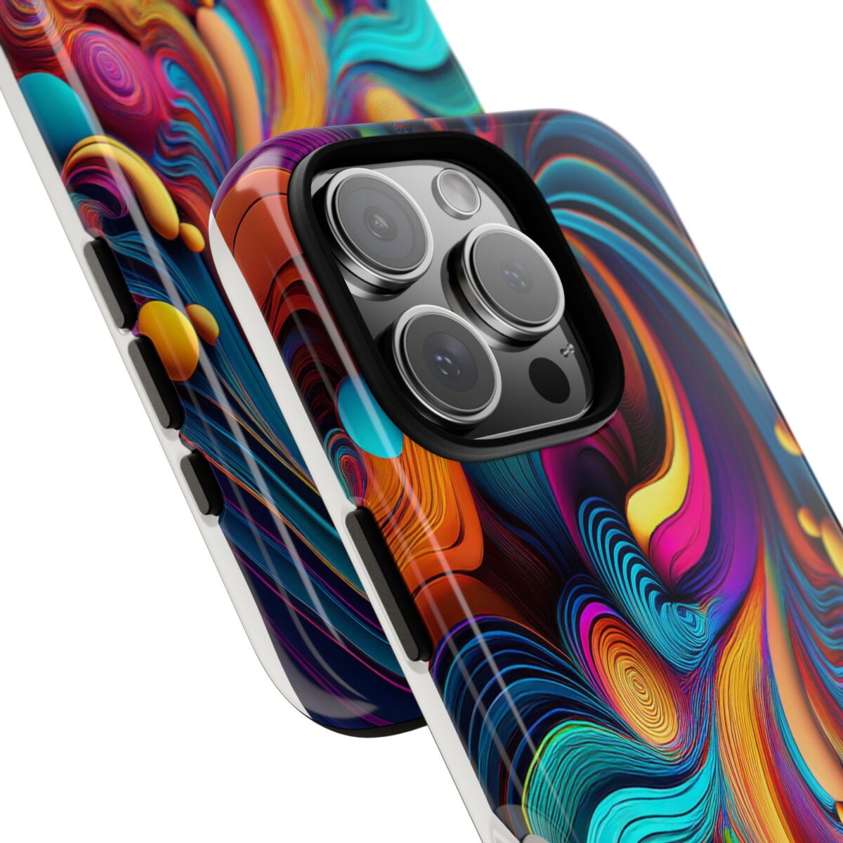 Psychedelic, Vibrant Artsy Phone Case, Colorful Protective over, iPhone, Galaxy, Google - Image 156