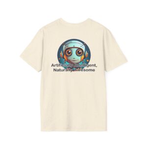 'Artificially Intelligent Naturally Awesome' T-Shirt | Funny AI Geek Tee | Tech Humor Shirt | Gift for Coders, Nerds & Science Fans