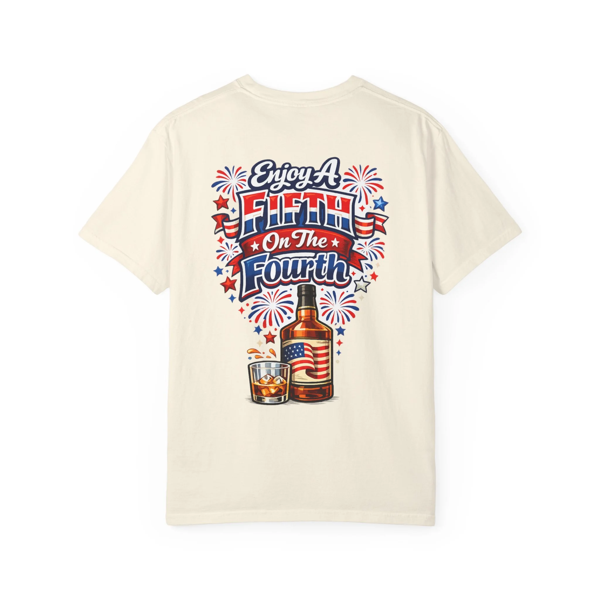 Enjoy A Fifth On The Fourth Unisex Garment-Dyed T-shirt - Image 2