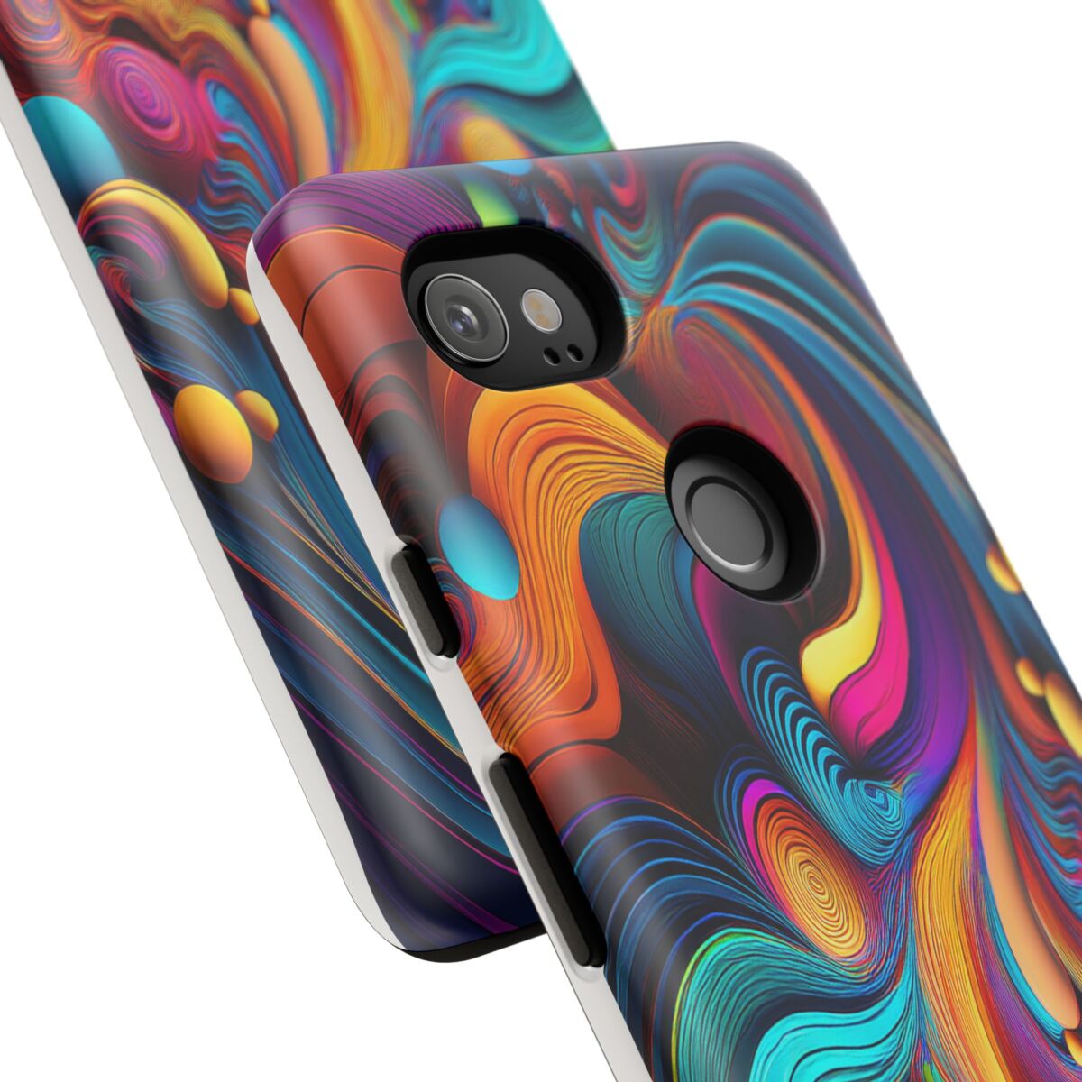 Psychedelic, Vibrant Artsy Phone Case, Colorful Protective over, iPhone, Galaxy, Google - Image 199