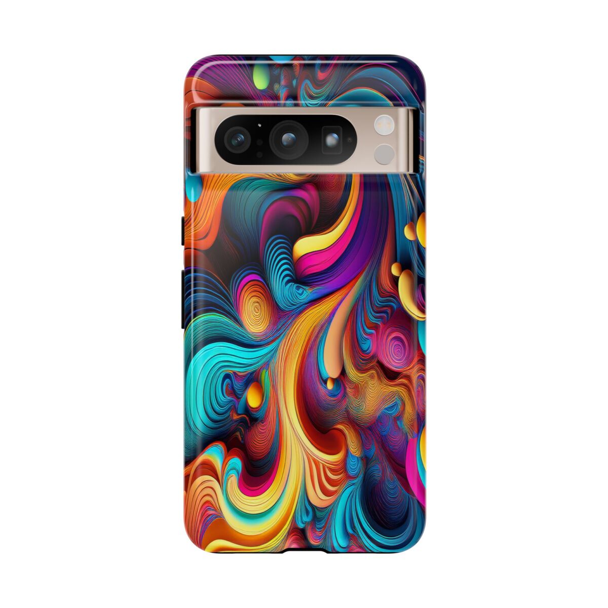 Psychedelic, Vibrant Artsy Phone Case, Colorful Protective over, iPhone, Galaxy, Google - Image 123
