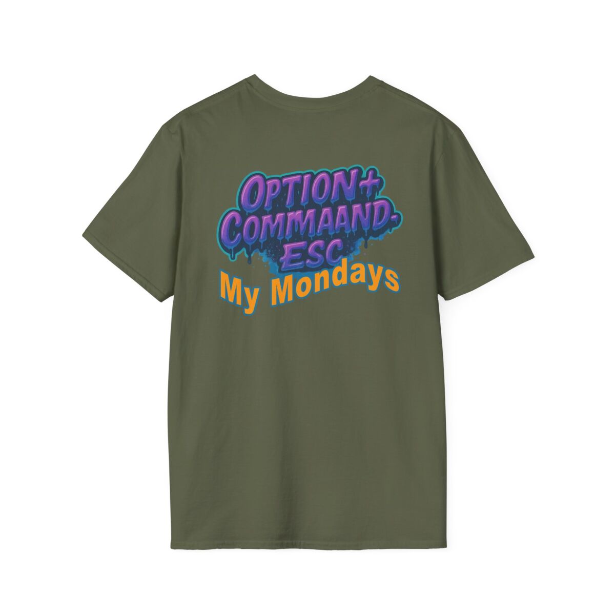Opt+Cmd+Del My Mondays T-Shirt | Funny Mac User Humor Tee | Apple Keyboard Graphic Shirt | Techie Office Life Gift - Image 22