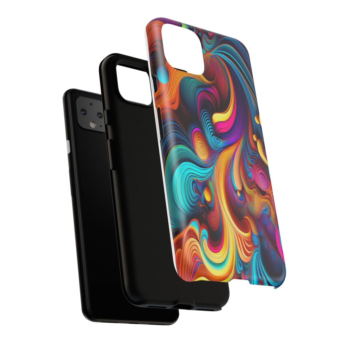 Psychedelic, Vibrant Artsy Phone Case, Colorful Protective over, iPhone, Galaxy, Google - Image 236