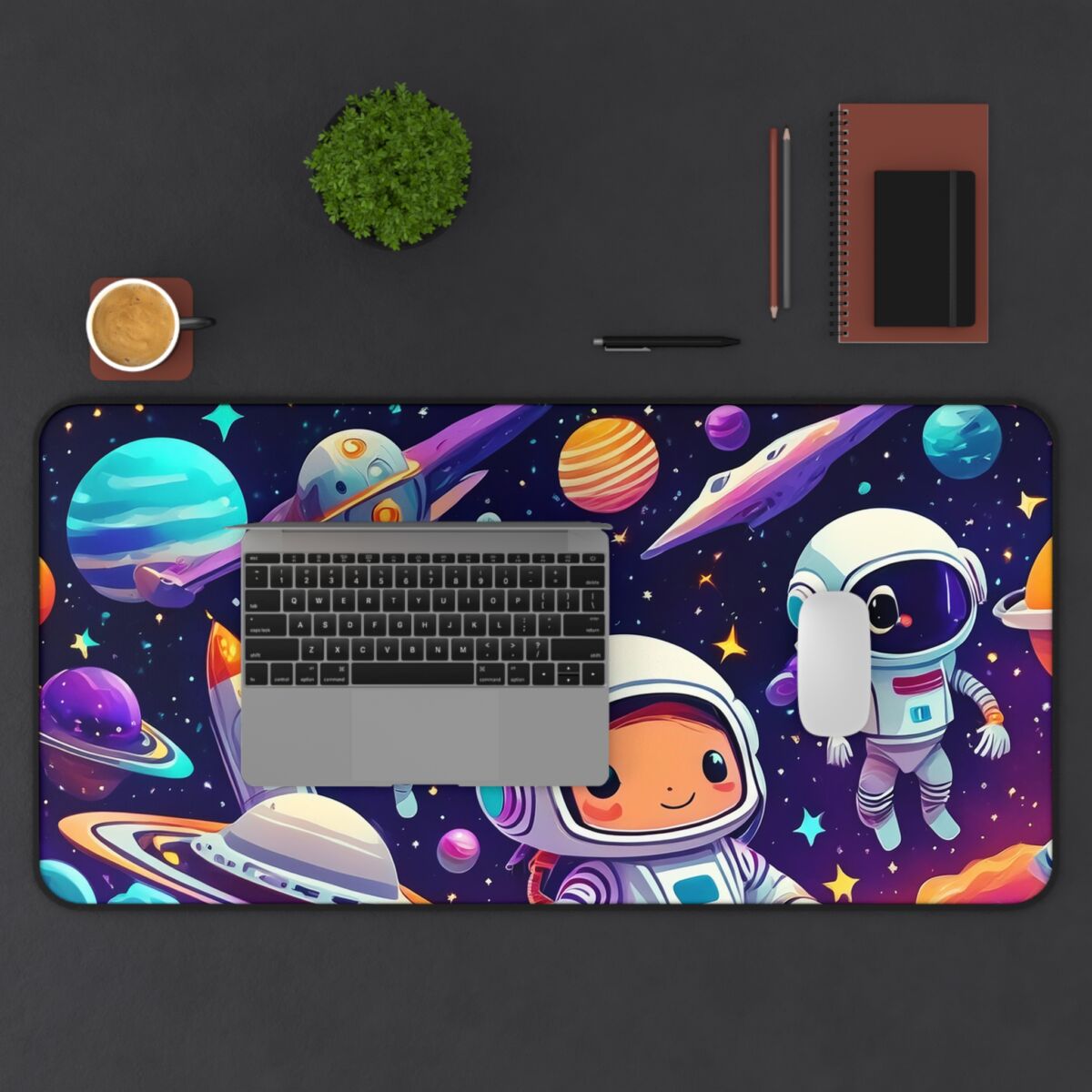 Spaced/Astronaut Themed Gaming Mouse Pad 32 x 16in. - Image 3