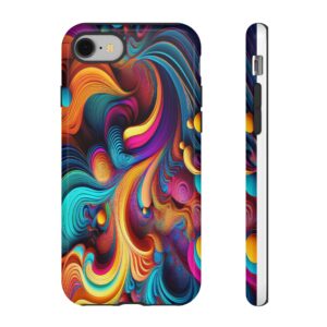 Psychedelic, Vibrant Artsy Phone Case, Colorful Protective over, iPhone, Galaxy, Google