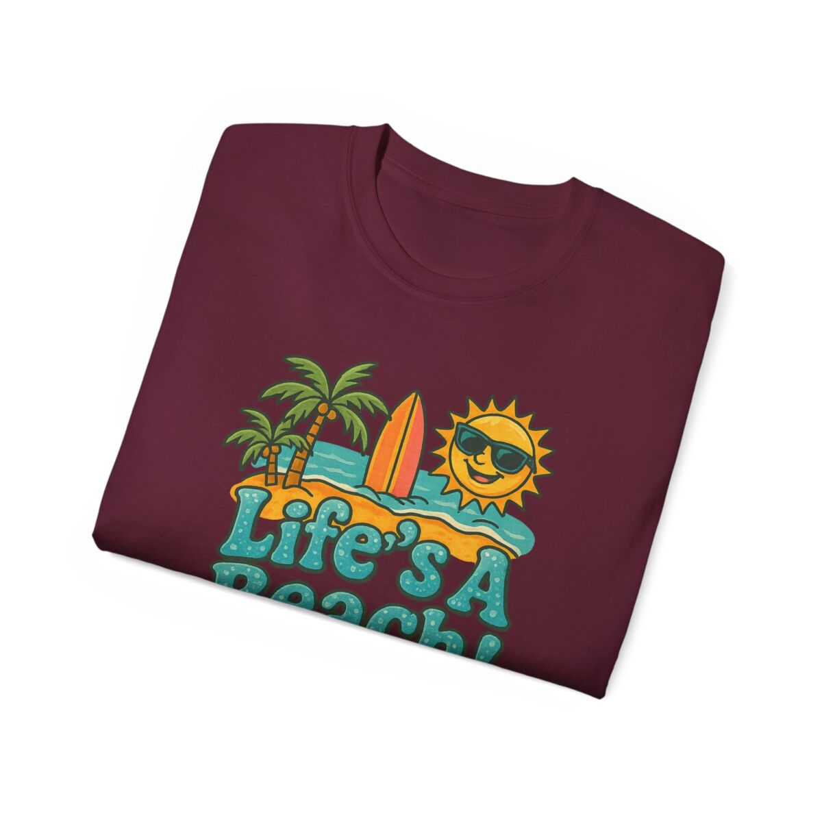 Life's A Beach Cotton Tee, Summer T-Shirt, Vacation Apparel, Beach Lover Gift, Casual Wear, Fun Graphic Tee - Image 24