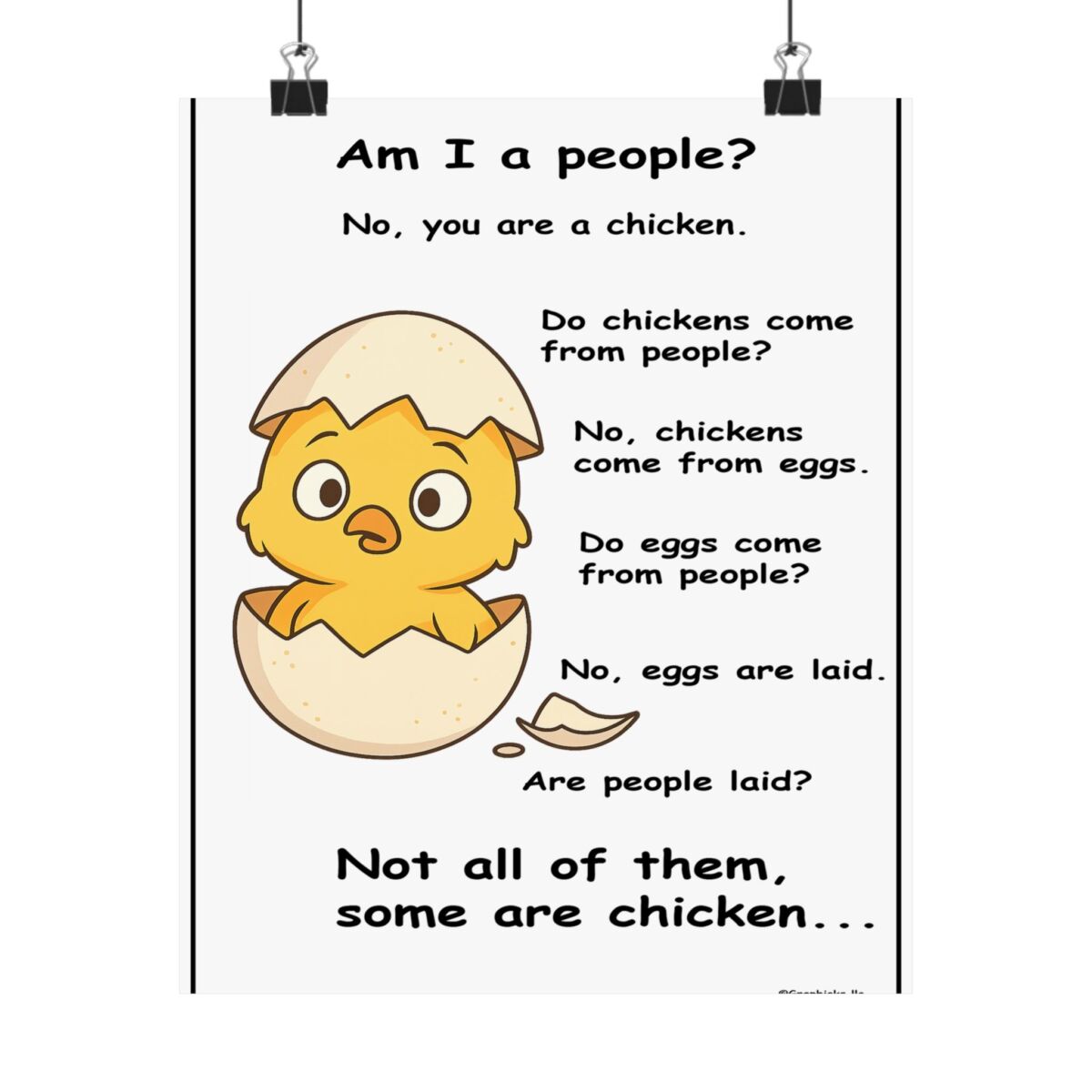 Humorous Poster Chicken Egg - Image 14