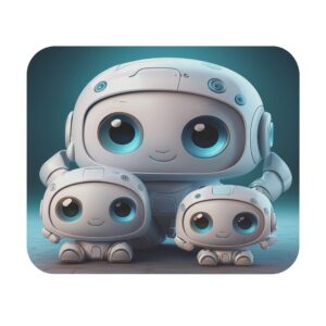Robot Family Mouse Pad (Rectangle)