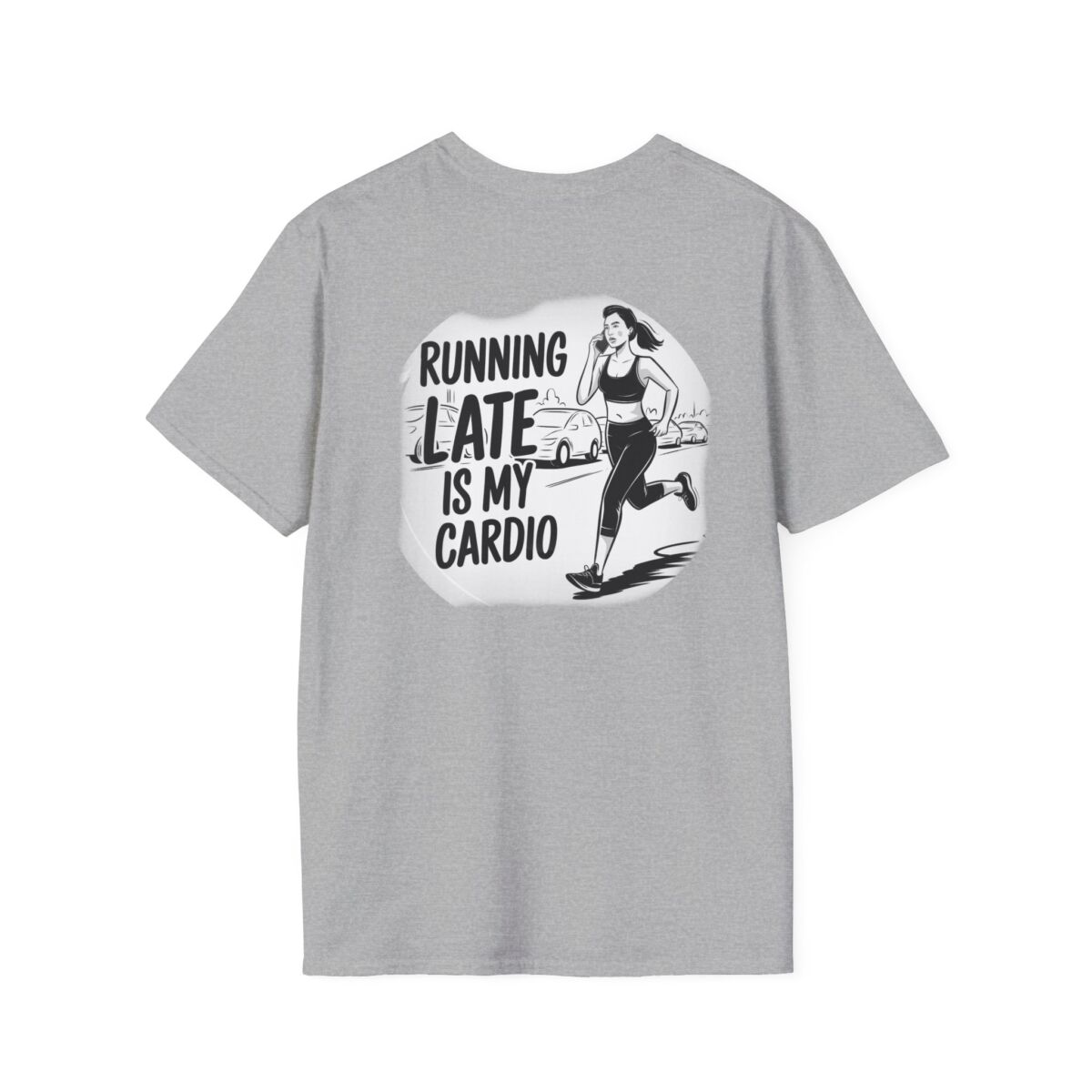'Running Late Is My Cardio' T-Shirt | Funny Fitness Humor Tee | Workout Quote Shirt | Sarcastic Gym Life Gift - Image 10