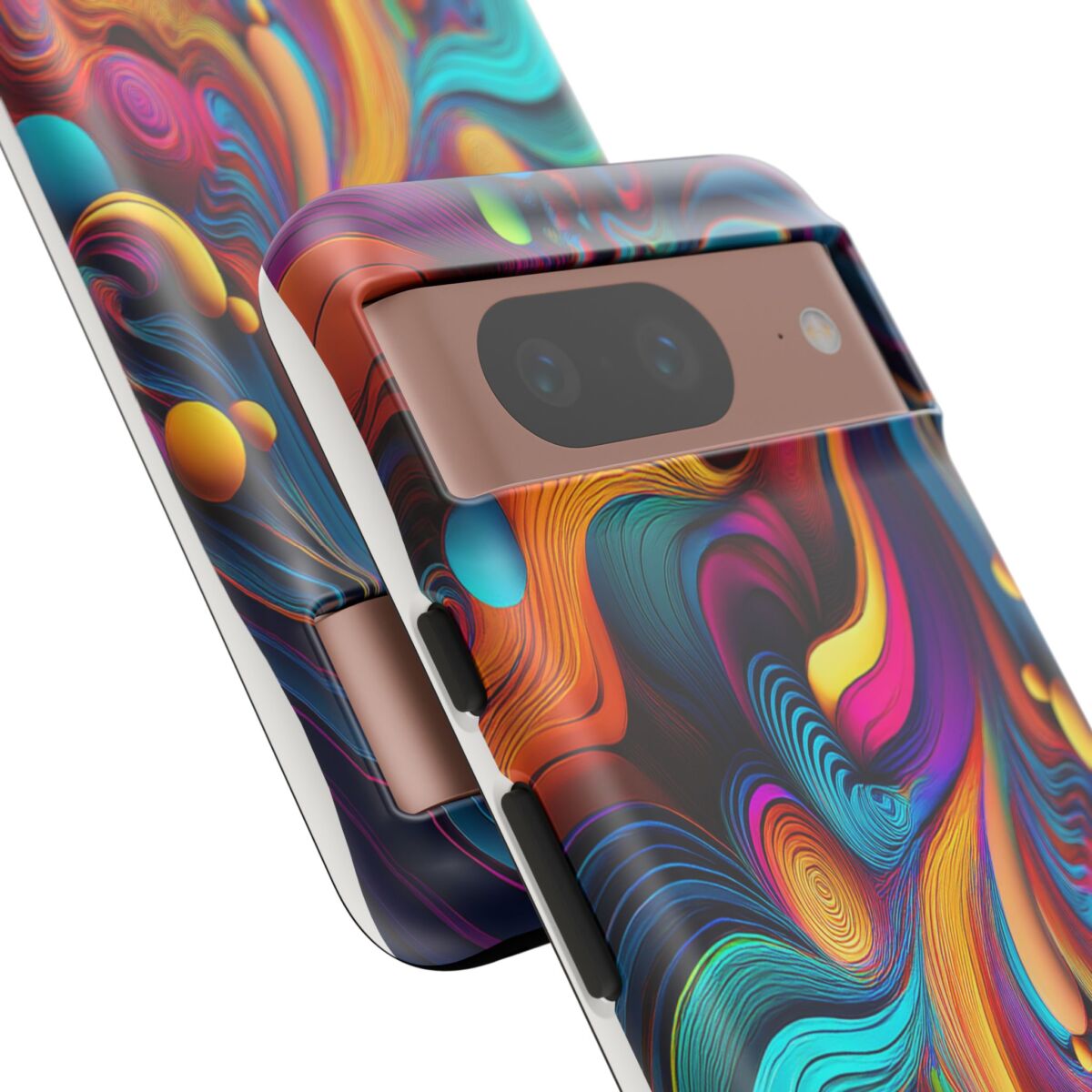 Psychedelic, Vibrant Artsy Phone Case, Colorful Protective over, iPhone, Galaxy, Google - Image 136
