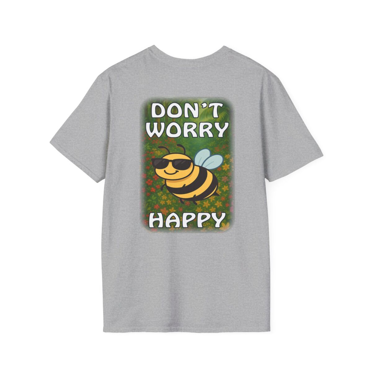 'Dont Worry Bee Happy' T-Shirt | Cute Bee Pun Tee | Positive Vibes Graphic Shirt | Bee Kind Nature Lover Gift - Image 14