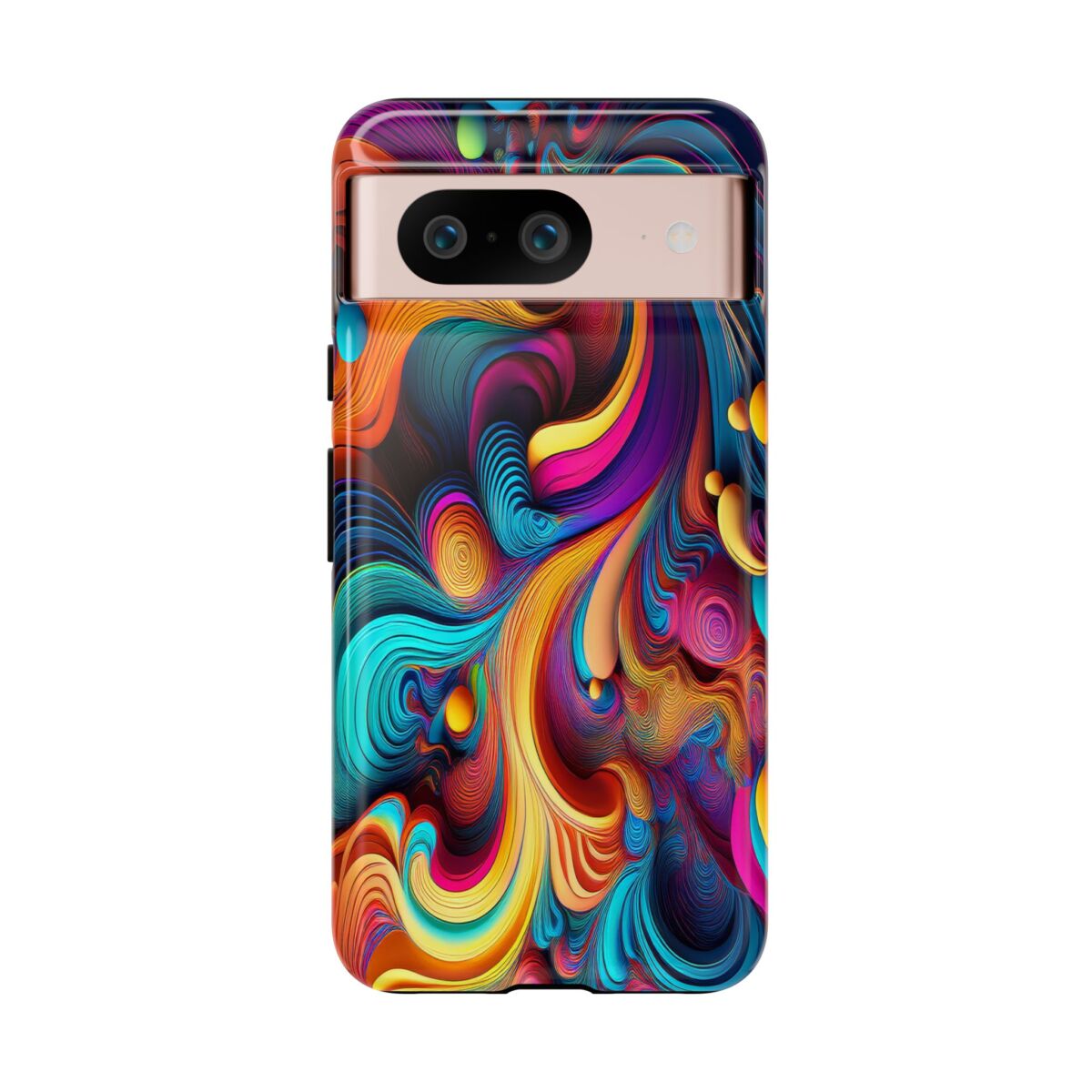 Psychedelic, Vibrant Artsy Phone Case, Colorful Protective over, iPhone, Galaxy, Google - Image 131
