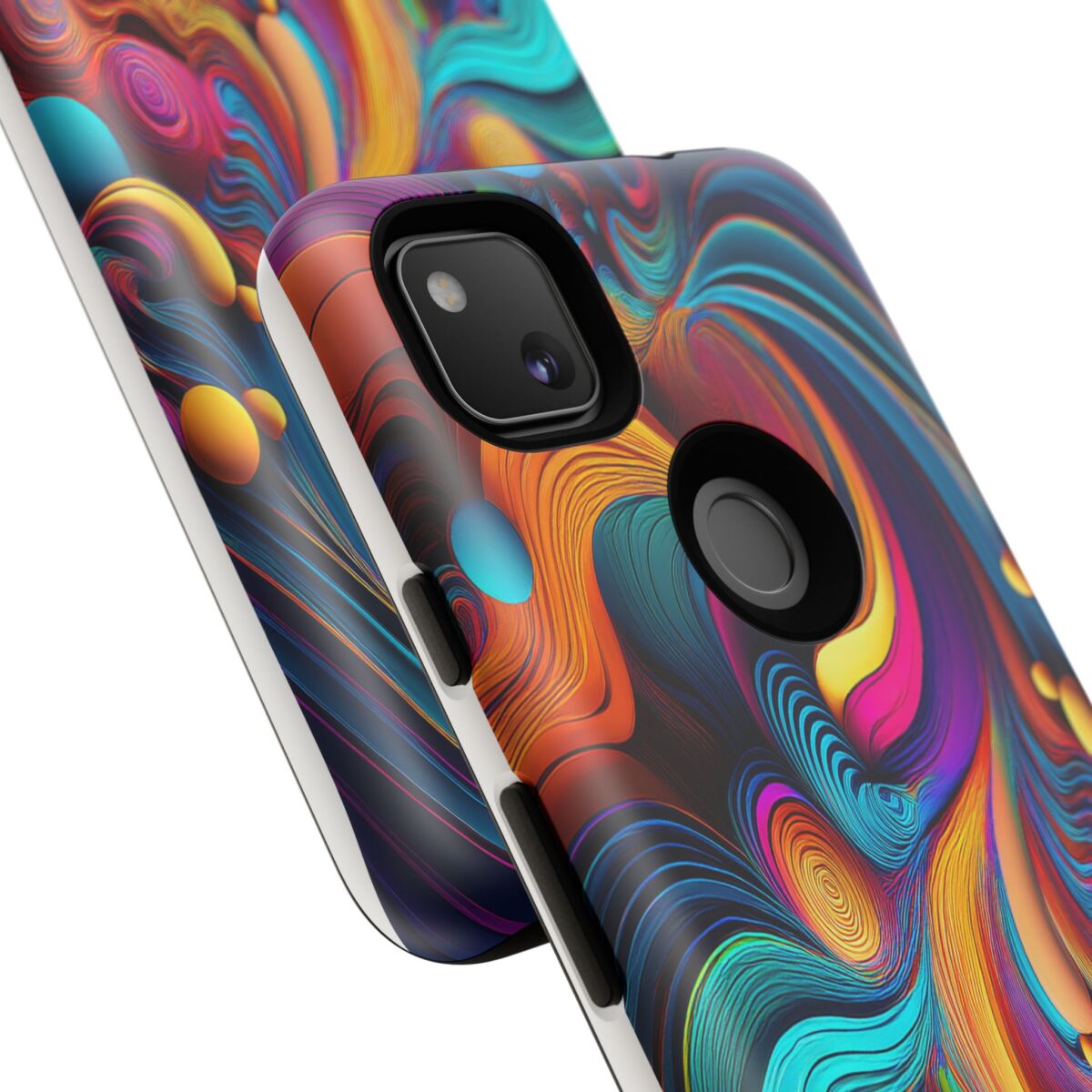 Psychedelic, Vibrant Artsy Phone Case, Colorful Protective over, iPhone, Galaxy, Google - Image 241