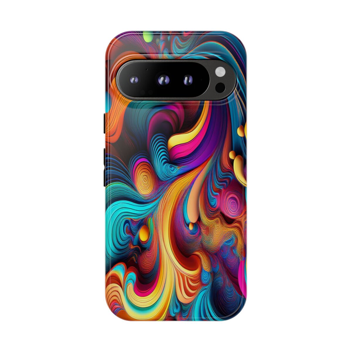 Psychedelic, Vibrant Artsy Phone Case, Colorful Protective over, iPhone, Galaxy, Google - Image 177