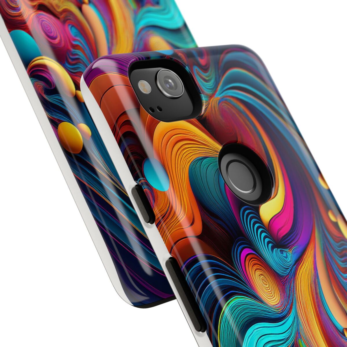 Psychedelic, Vibrant Artsy Phone Case, Colorful Protective over, iPhone, Galaxy, Google - Image 190