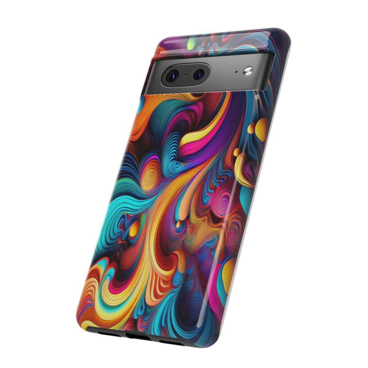 Psychedelic, Vibrant Artsy Phone Case, Colorful Protective over, iPhone, Galaxy, Google - Image 84