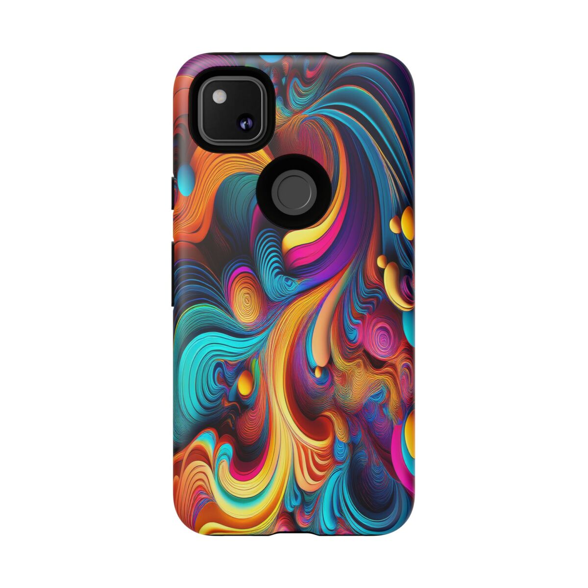 Psychedelic, Vibrant Artsy Phone Case, Colorful Protective over, iPhone, Galaxy, Google - Image 240