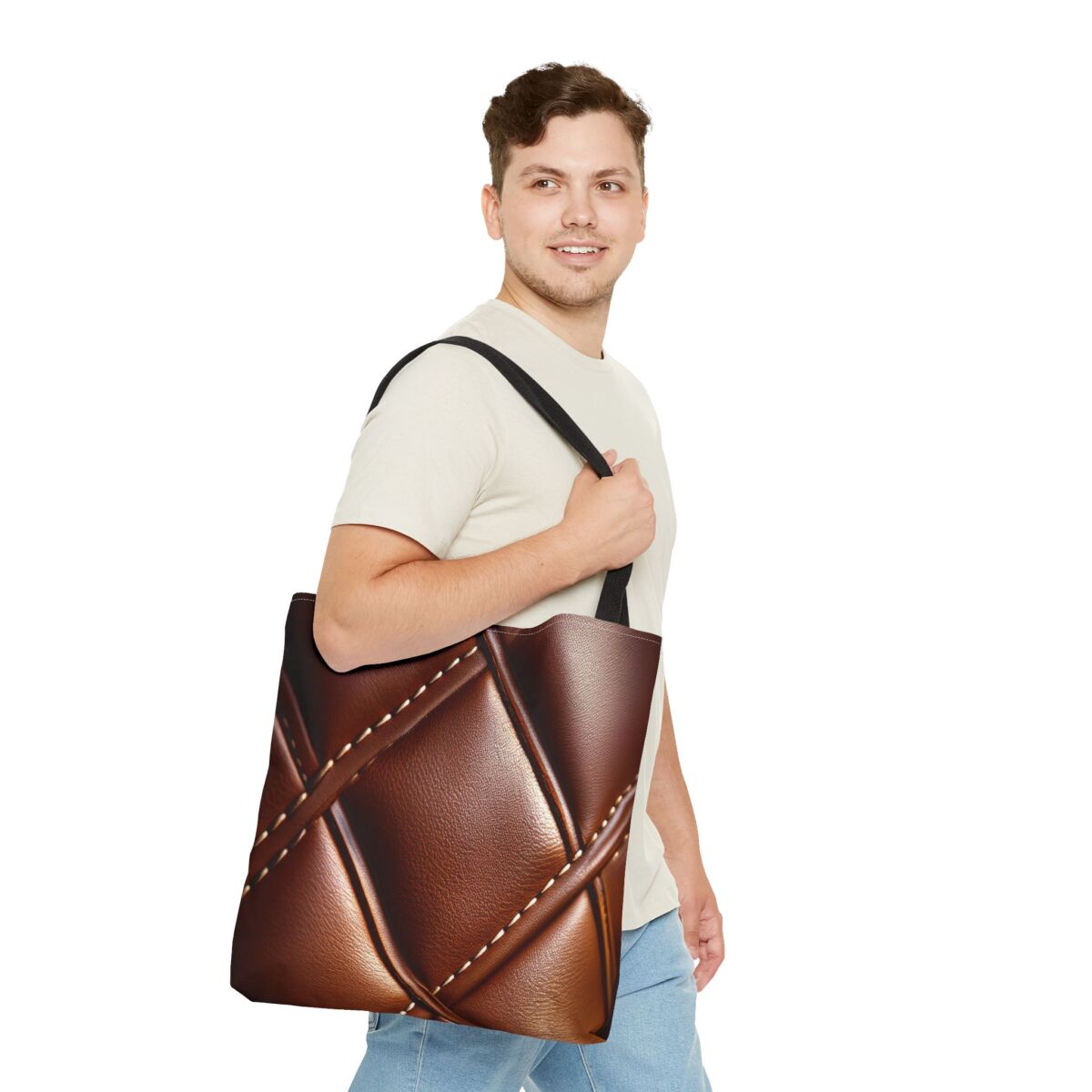 Realistic Faux Leather Tote Bag - 02 - Image 9