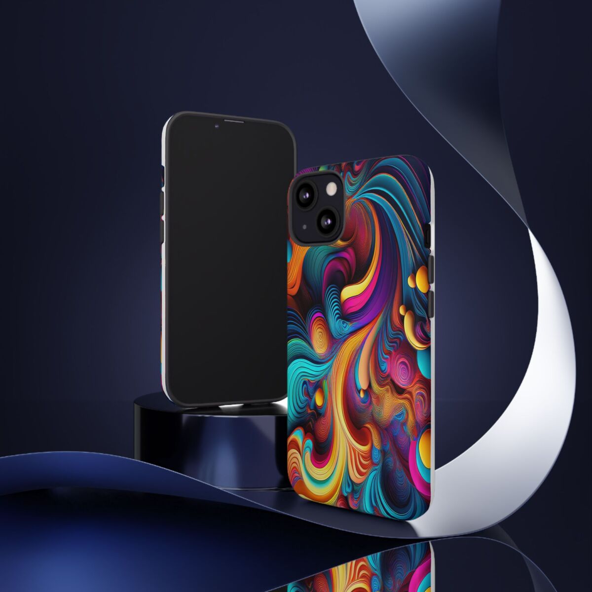 Psychedelic, Vibrant Artsy Phone Case, Colorful Protective over, iPhone, Galaxy, Google - Image 30