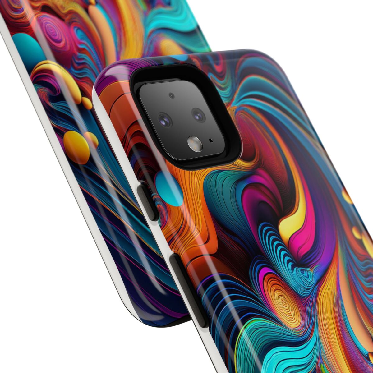 Psychedelic, Vibrant Artsy Phone Case, Colorful Protective over, iPhone, Galaxy, Google - Image 226