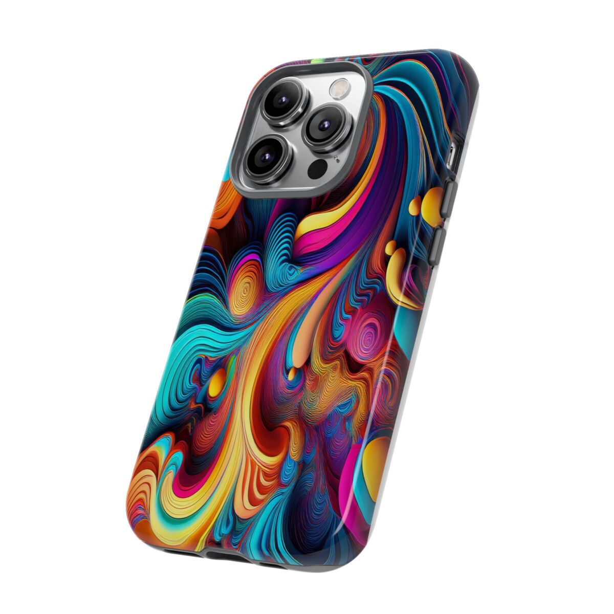 Psychedelic, Vibrant Artsy Phone Case, Colorful Protective over, iPhone, Galaxy, Google - Image 60
