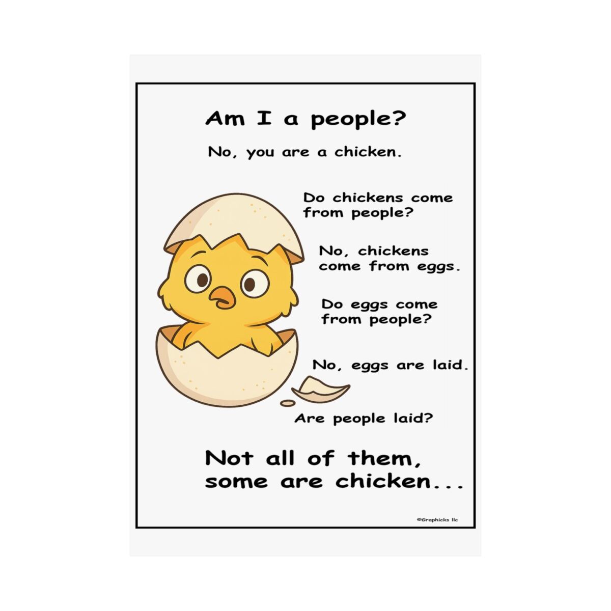 Humorous Poster Chicken Egg - Image 45