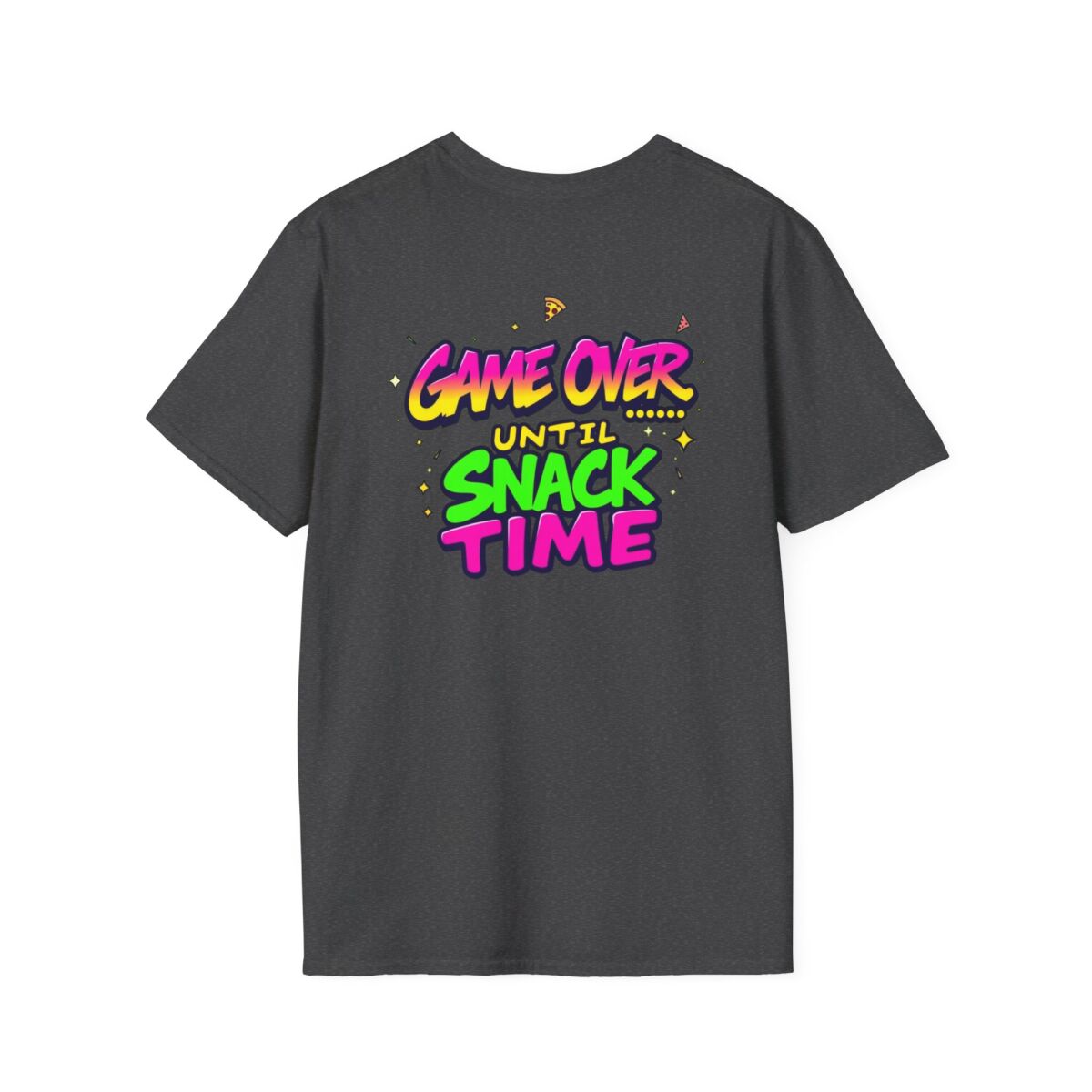 'Game Over Until Snack Time' T-Shirt | Funny Gamer Snack Tee | Video Game Humor Shirt | Gaming Food Lover Gift - Image 26