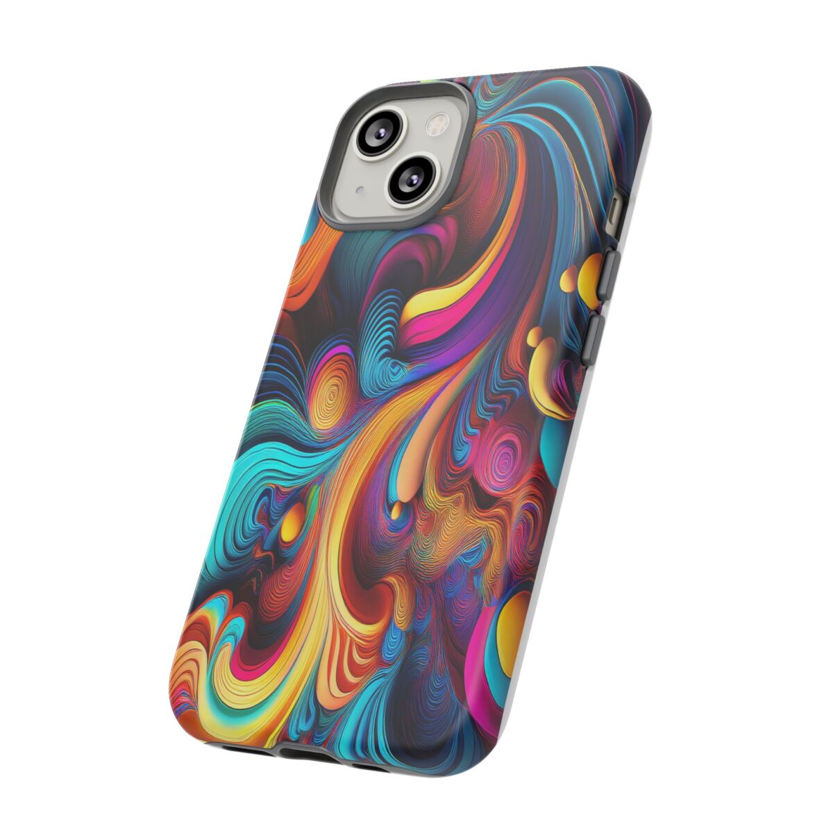Psychedelic, Vibrant Artsy Phone Case, Colorful Protective over, iPhone, Galaxy, Google - Image 56