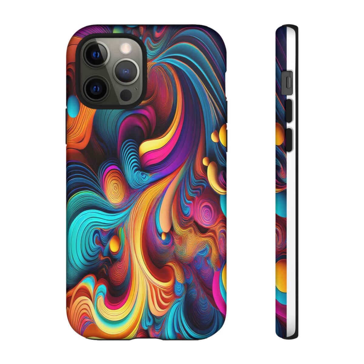 Psychedelic, Vibrant Artsy Phone Case, Colorful Protective over, iPhone, Galaxy, Google - Image 24