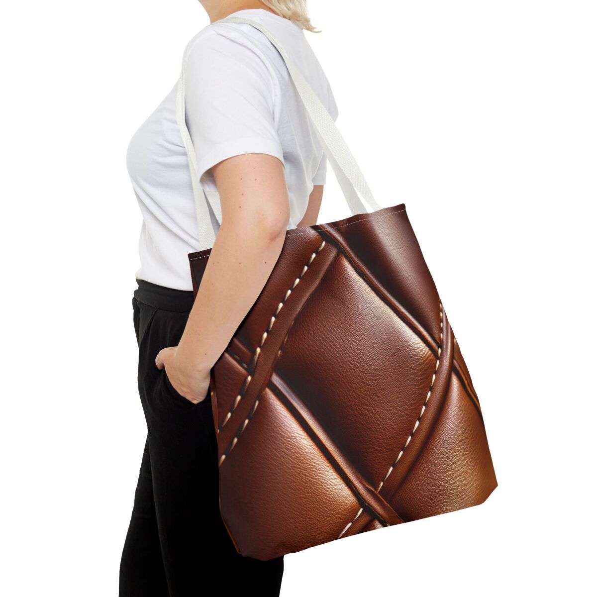 Realistic Faux Leather Tote Bag - 02 - Image 26