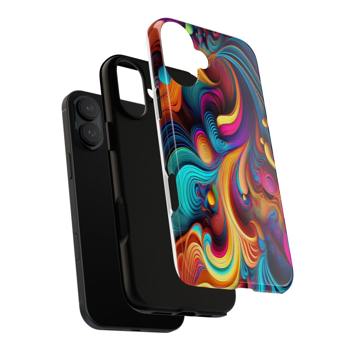 Psychedelic, Vibrant Artsy Phone Case, Colorful Protective over, iPhone, Galaxy, Google - Image 149