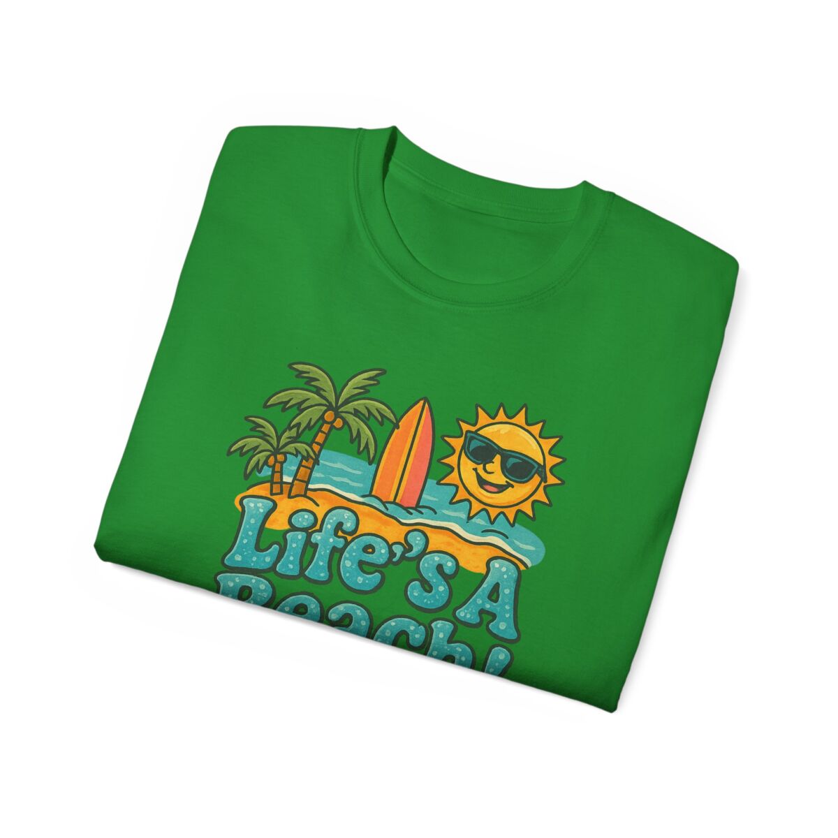 Life's A Beach Cotton Tee, Summer T-Shirt, Vacation Apparel, Beach Lover Gift, Casual Wear, Fun Graphic Tee - Image 32