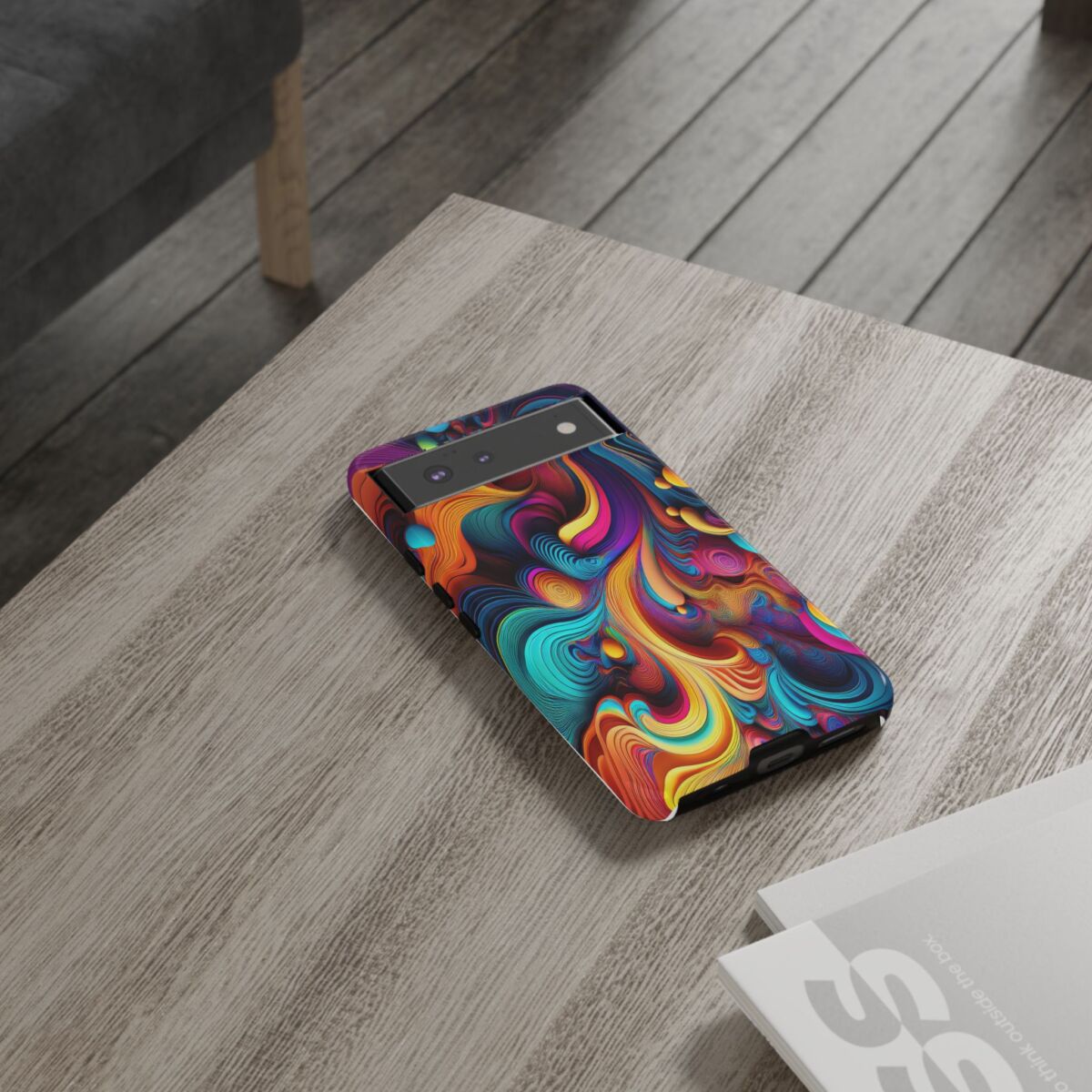 Psychedelic, Vibrant Artsy Phone Case, Colorful Protective over, iPhone, Galaxy, Google - Image 48