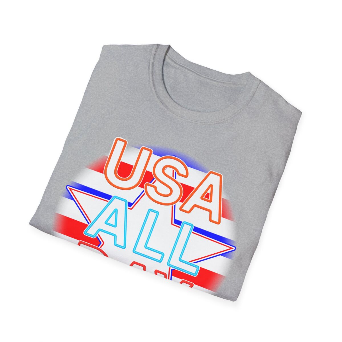 USA All Day Unisex Softstyle T-Shirt, Patriotic Tee, Fourth of July Shirt, Casual Summer Top, Independence Day Outfit - Image 12