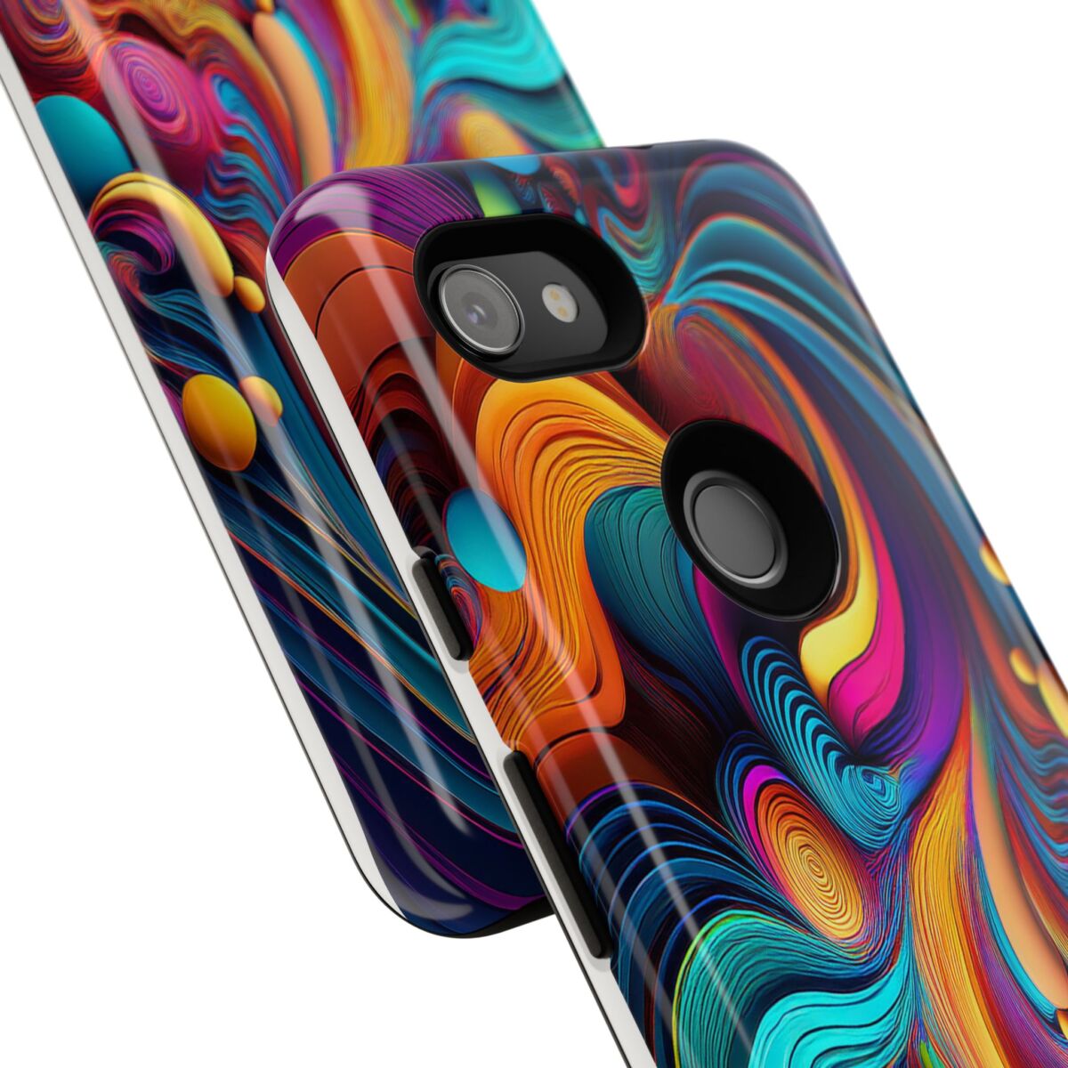 Psychedelic, Vibrant Artsy Phone Case, Colorful Protective over, iPhone, Galaxy, Google - Image 214