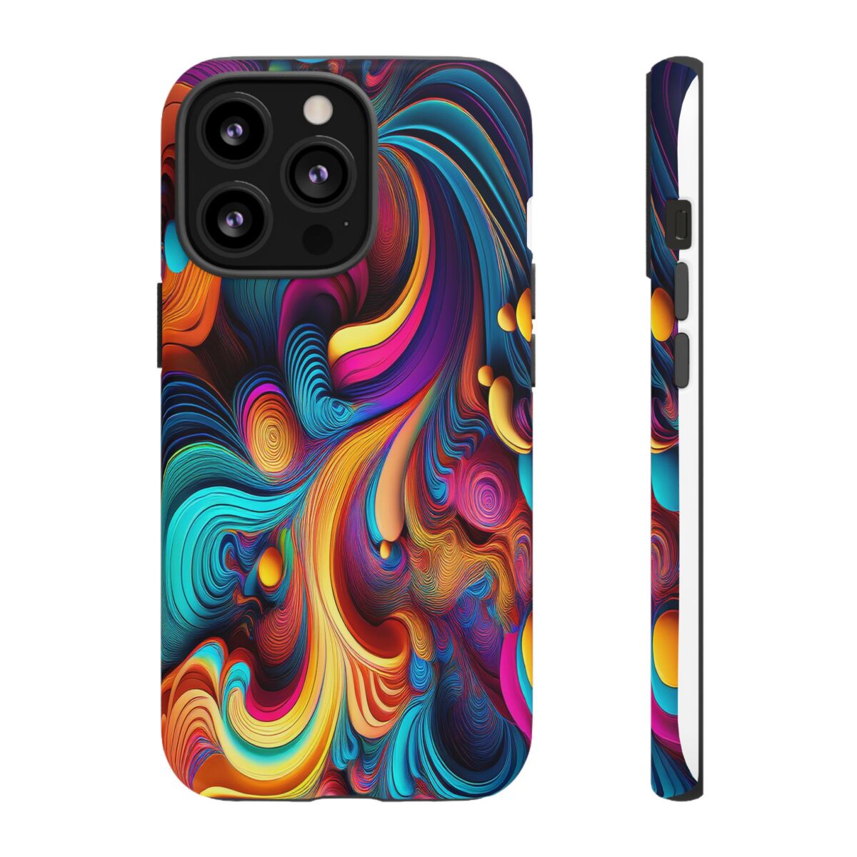 Psychedelic, Vibrant Artsy Phone Case, Colorful Protective over, iPhone, Galaxy, Google - Image 37
