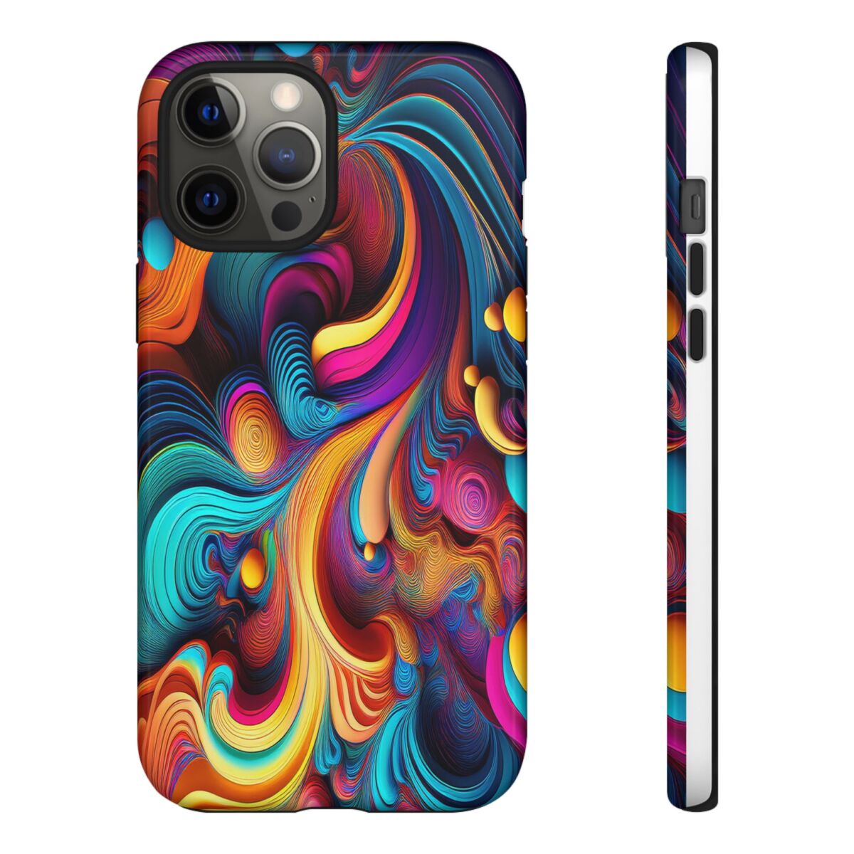 Psychedelic, Vibrant Artsy Phone Case, Colorful Protective over, iPhone, Galaxy, Google - Image 25