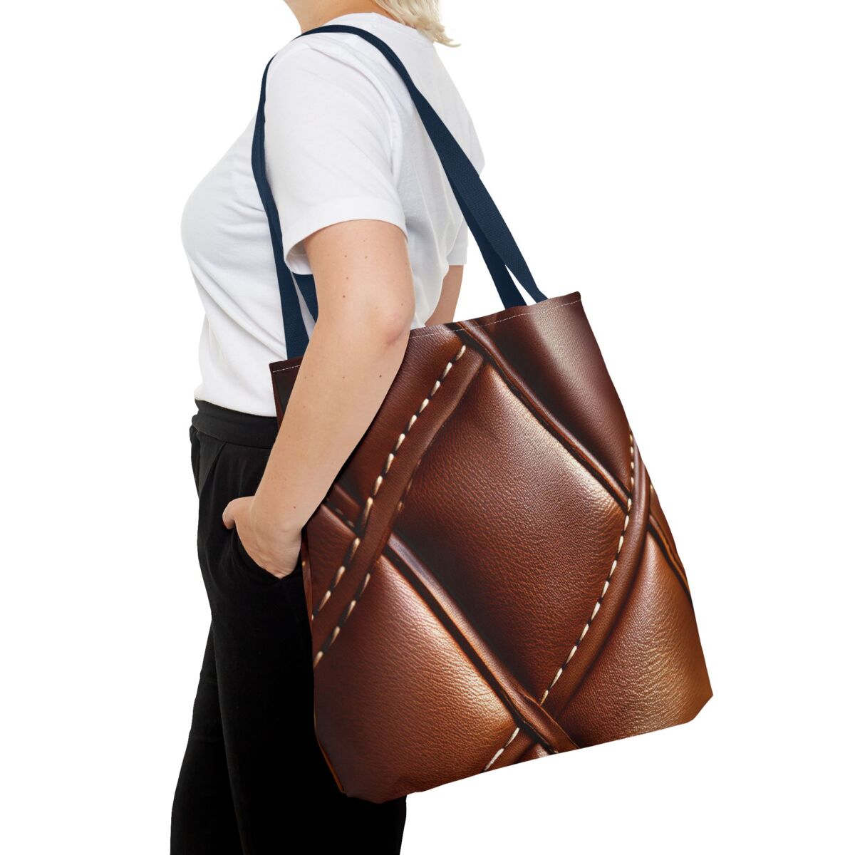 Realistic Faux Leather Tote Bag - 02 - Image 42