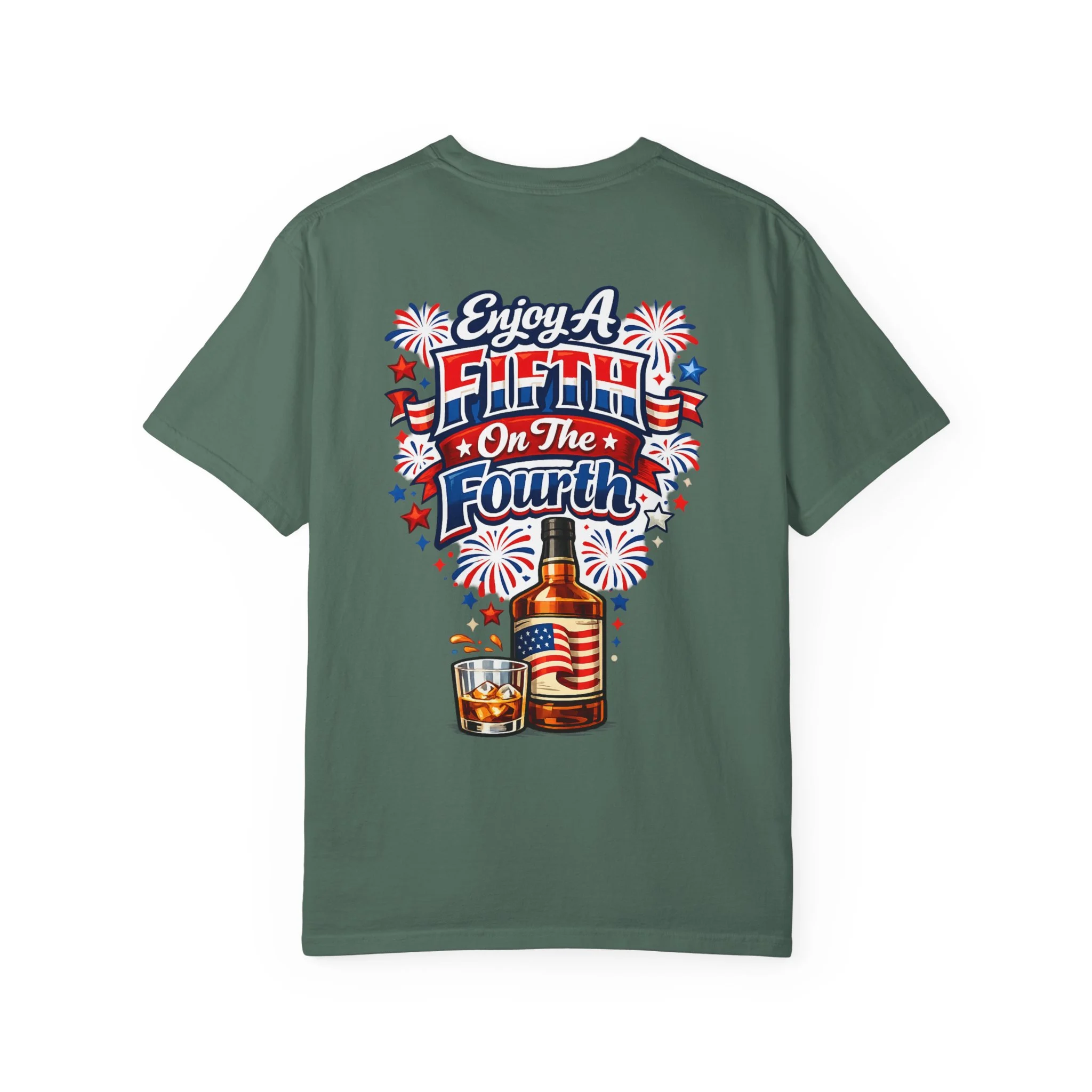 Enjoy A Fifth On The Fourth Unisex Garment-Dyed T-shirt - Image 9