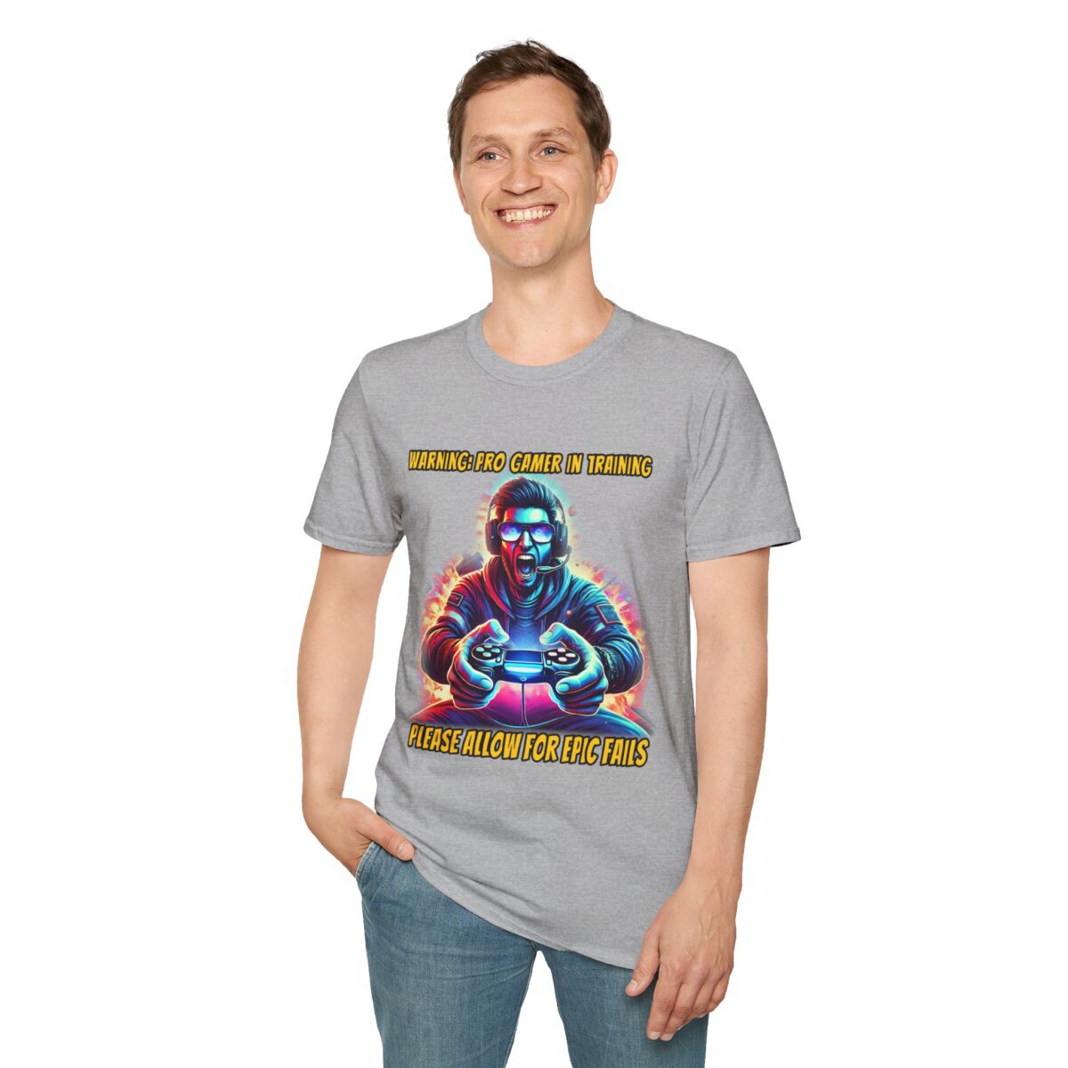 Gamer Training T-Shirt, Unisex Softstyle Gamers Shirt - Image 3