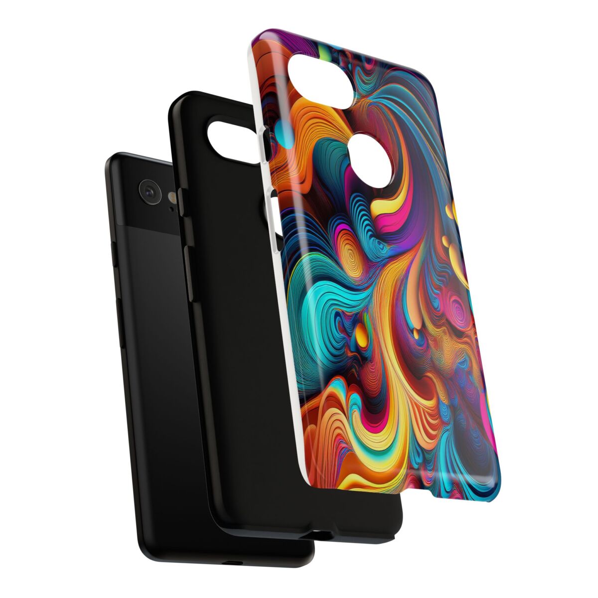 Psychedelic, Vibrant Artsy Phone Case, Colorful Protective over, iPhone, Galaxy, Google - Image 197