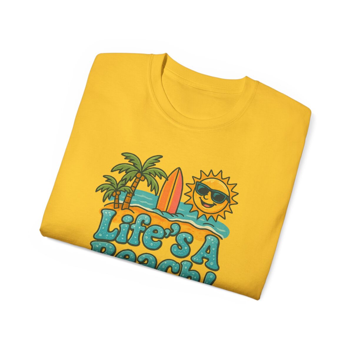 Life's A Beach Cotton Tee, Summer T-Shirt, Vacation Apparel, Beach Lover Gift, Casual Wear, Fun Graphic Tee - Image 28