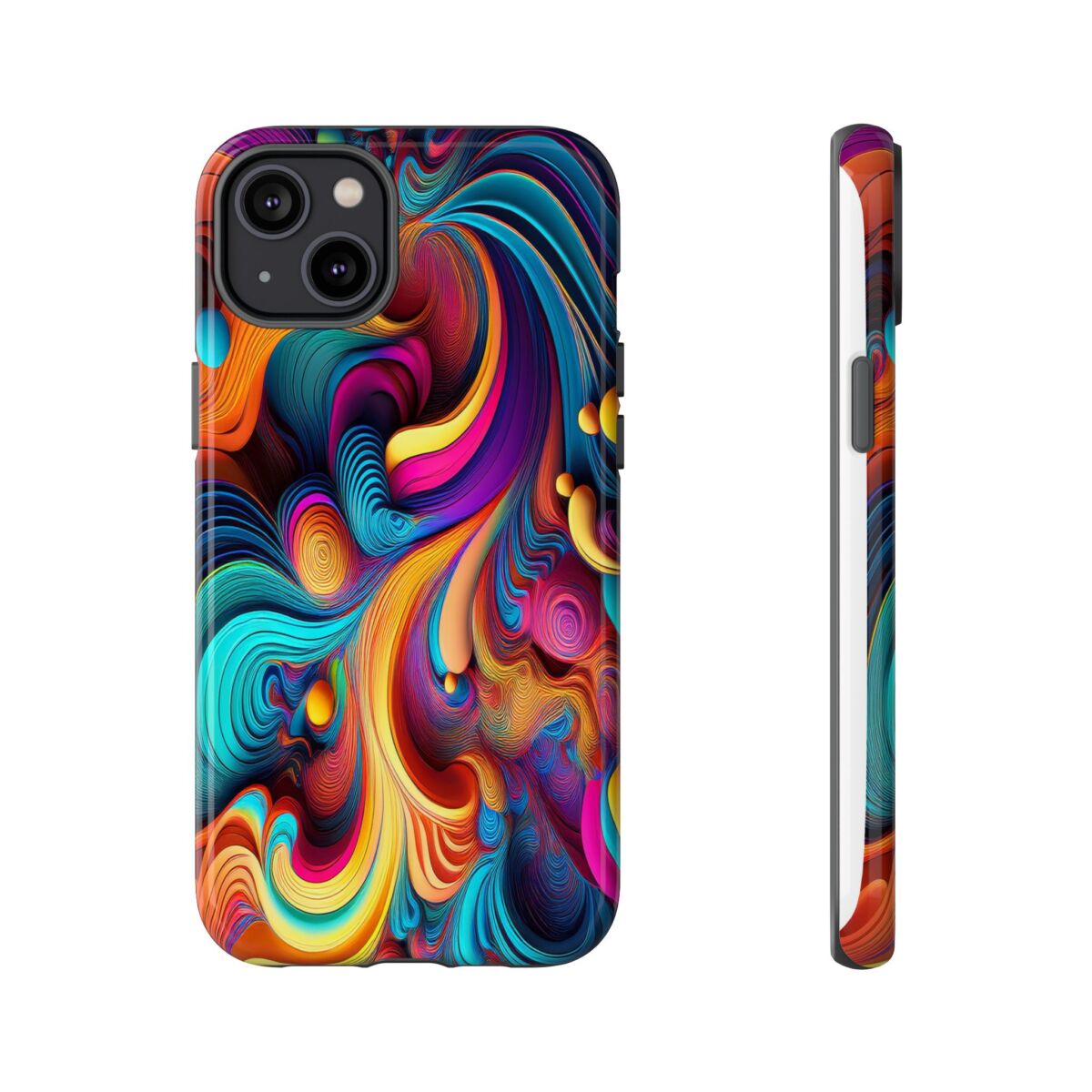 Psychedelic, Vibrant Artsy Phone Case, Colorful Protective over, iPhone, Galaxy, Google - Image 67