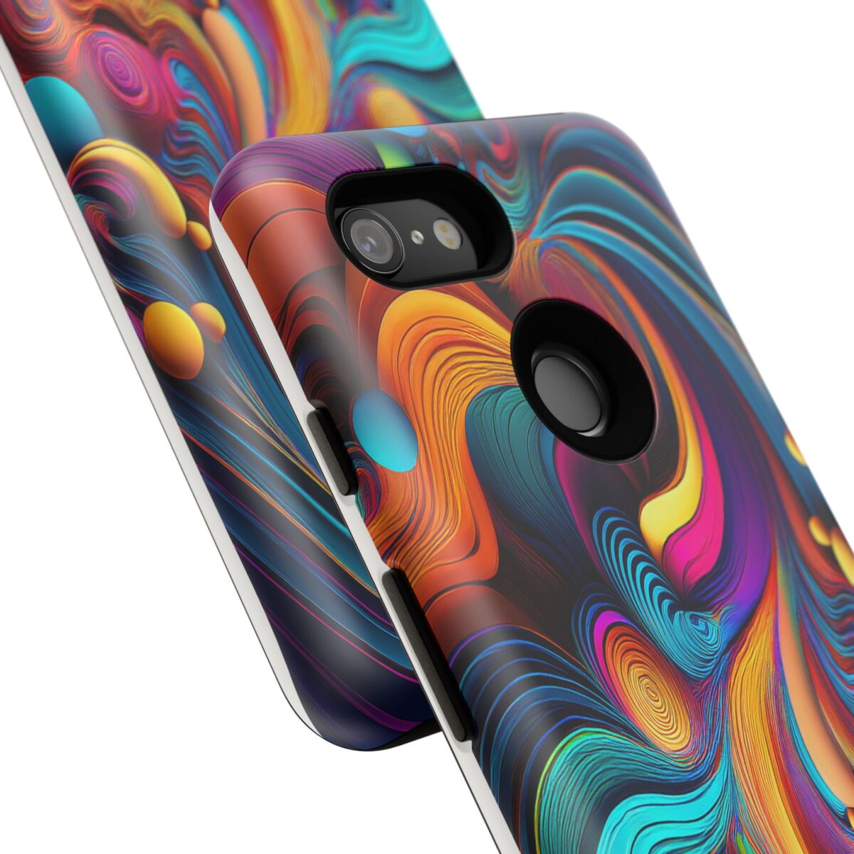 Psychedelic, Vibrant Artsy Phone Case, Colorful Protective over, iPhone, Galaxy, Google - Image 205