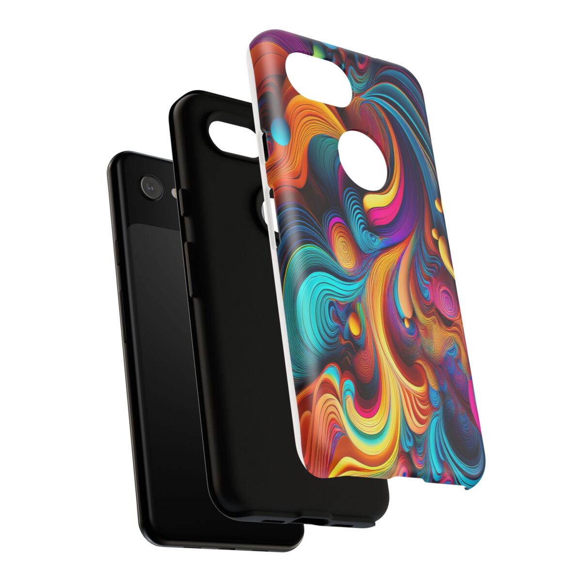 Psychedelic, Vibrant Artsy Phone Case, Colorful Protective over, iPhone, Galaxy, Google - Image 218