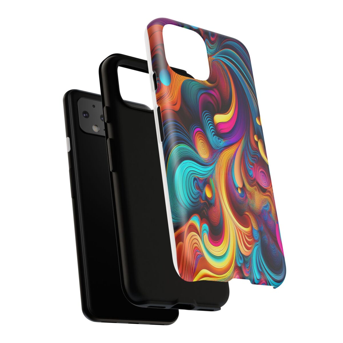 Psychedelic, Vibrant Artsy Phone Case, Colorful Protective over, iPhone, Galaxy, Google - Image 230