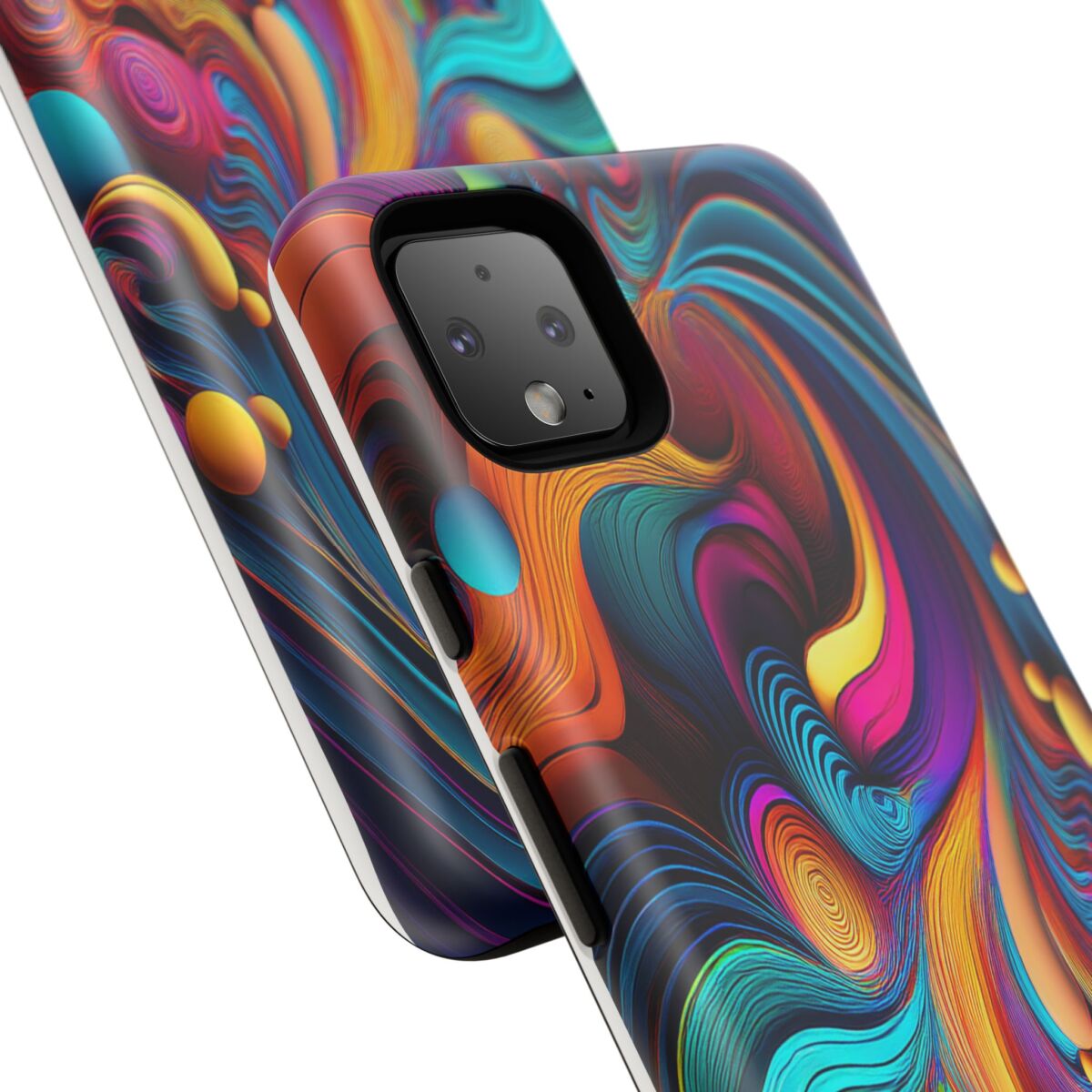 Psychedelic, Vibrant Artsy Phone Case, Colorful Protective over, iPhone, Galaxy, Google - Image 235