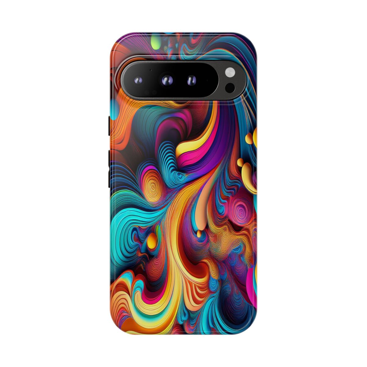 Psychedelic, Vibrant Artsy Phone Case, Colorful Protective over, iPhone, Galaxy, Google - Image 183