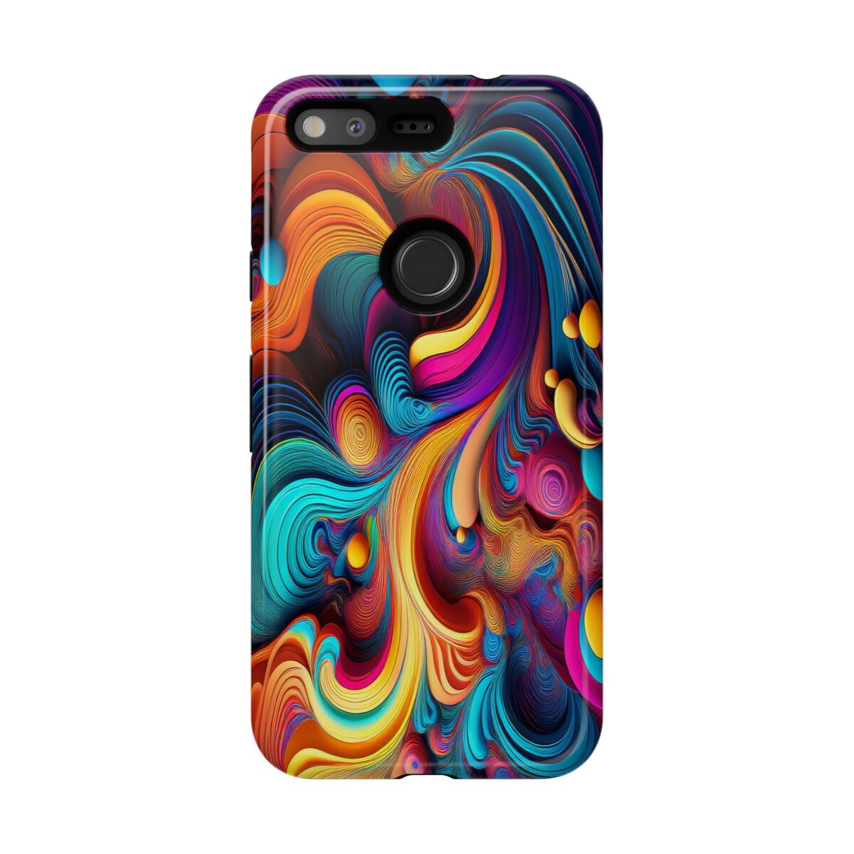 Psychedelic, Vibrant Artsy Phone Case, Colorful Protective over, iPhone, Galaxy, Google - Image 249