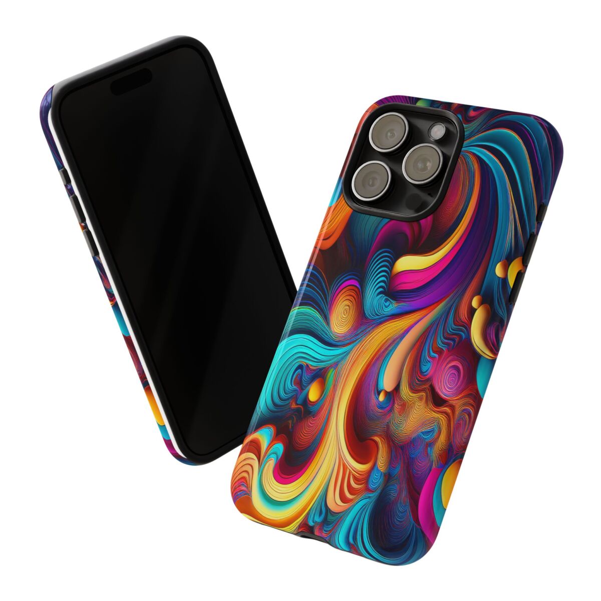 Psychedelic, Vibrant Artsy Phone Case, Colorful Protective over, iPhone, Galaxy, Google - Image 118